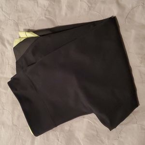 Athletic wear, Women's, Capri, Under Armour, Black, Yellow, Sz. Med